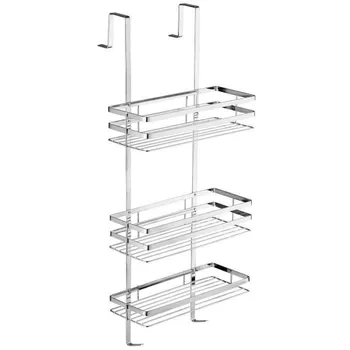 

Installation-free Stainless Steel Three-layer Hanging Bathroom Rack Corner Bathroom Rack Toiletries Storage Rack HWC