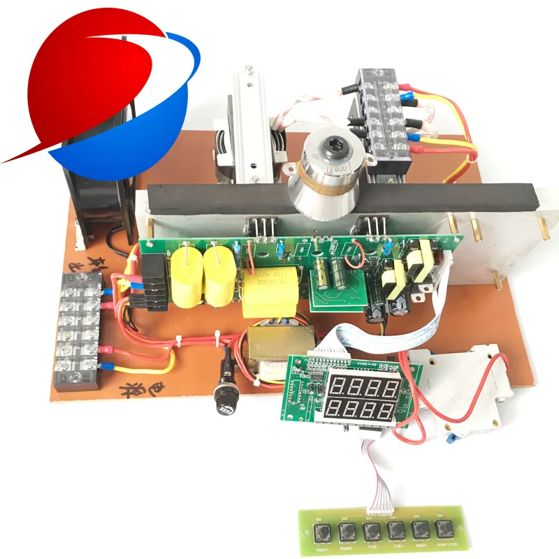 US $408.50 Frequency Optional 28khz Or 40khz 1500W Economy Type Digital Ultrasonic Frequency Generator PCB With 25PCS 60W Transducer