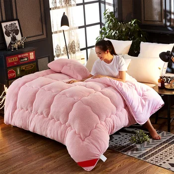 

Home Textiles Quilts Patchwork Duvets Australian Lambs Wool Winter Bedding Soft Warm Comforter Camel Quilt Thicken Comforter