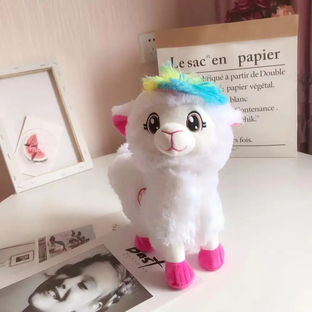 Дропшиппинг ZuruPets живая электронная Альпака плюшевая игрушка ходячая Альпака состаренная плюшевая игрушка кукла Радуга лошадь лама животные игрушки