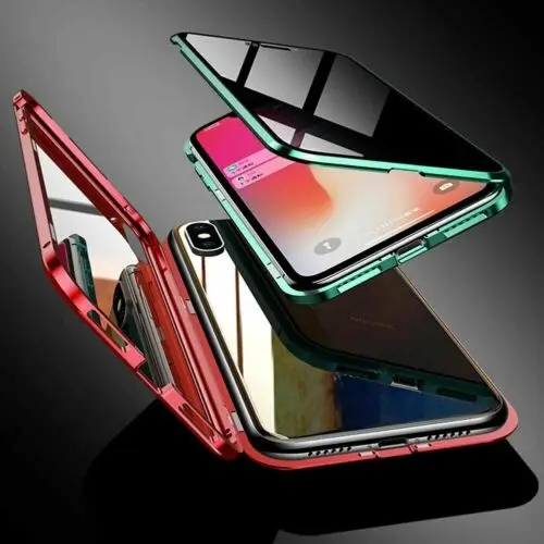 Для iPhone7 8/7 8 Plus/X Xs/XR/XSMax Новое 360 ° надежное закаленное стекло и металлический чехол