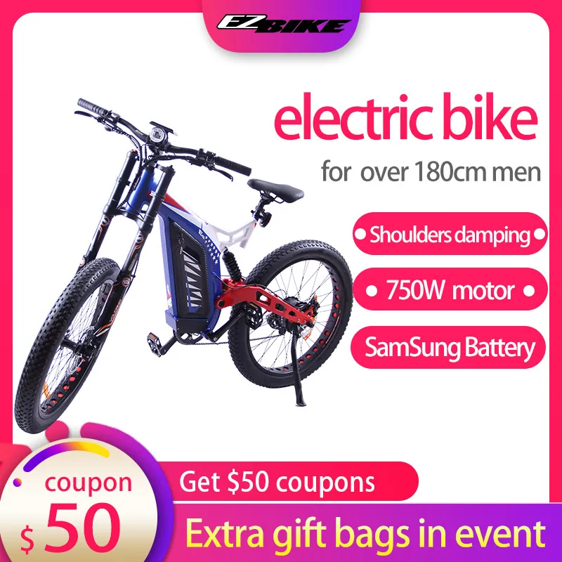 

EZBIKE e-bike Electric bike BAFANG 750W Beach auxiliary bicycle 48VAH electric sand car 26 inch electric bicycle Adult e-bike