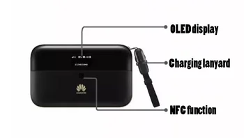 Billige HUAWEI E5885Ls-93a Cat6 Mobile WIFI PRO2 300Mbps 4G LTE Mobile WiFi Hotspot E5885 Mit 6400mah Power Bank Batterie Router Modems