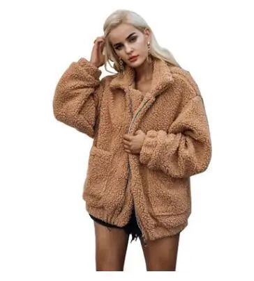Group Purchase Set New-style European and American Ladies'Leather-like Coat Lamb-down Female Wind Leisure Haining Leather |