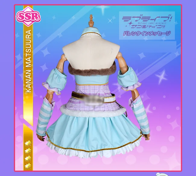 Индивидуальный размер Lovelive Sunshine Aqours Рождественский хор Kanan Matsuura Косплей Костюм Платье Лолиты униот аниме одежда наряды