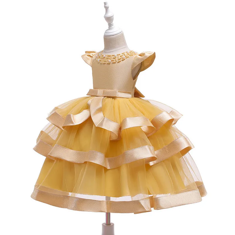 Г. Новогоднее платье для маленьких девочек; многослойное элегантное платье-пачка принцессы для дня рождения; Детские платья для девочек; одежда для детей
