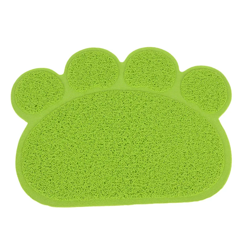 

Pet Dog Puppy Paw Shape PVC Placemat Cat Dish Bowl Feeding Food Mat Wipe Clean Y1QB