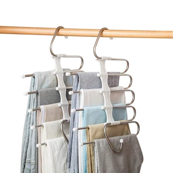 

Multi-layer Pants Scarf Storage Rack Multi-functional Dormitory Household Wardrobe Skirt Tie Clothing Hanger Organizer