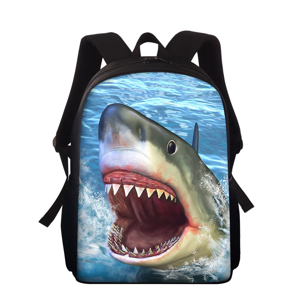 shark bookbag with lunch box