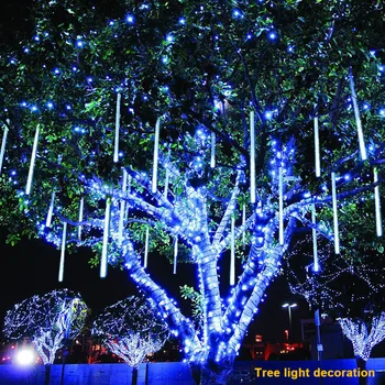 

Party LED Lights Meteor Shower Rain Snowfall Xmas Tree Garden Decorations Indoor Outdoor Garden Wedding Party String Lights31