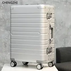 CHENGZHI 20 "24" 28 "дюймов 100% алюминиевый сплав магния чемодан на колесиках высокого качества сумки на колесиках