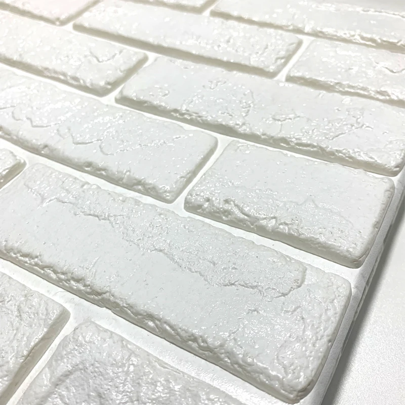 3D Wall Stickers Waterproof Self adhesive Wallpaper Foam Sticky Panels ...