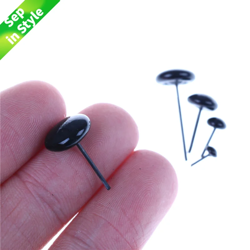 100Pcs/set Glass Eyes 3/4/5/7/9/11mm Needle Felting Bears Dolls Animals Black Accessories Wholesale | Игрушки и хобби