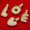 ZHUKOU-pendentif délicat et gros 26 lettres en or pour femmes, 20x29mm, boucles d'oreilles, accessoires, fait à la main, collier à faire soi-même, mode: VD614 ► Photo 2/6