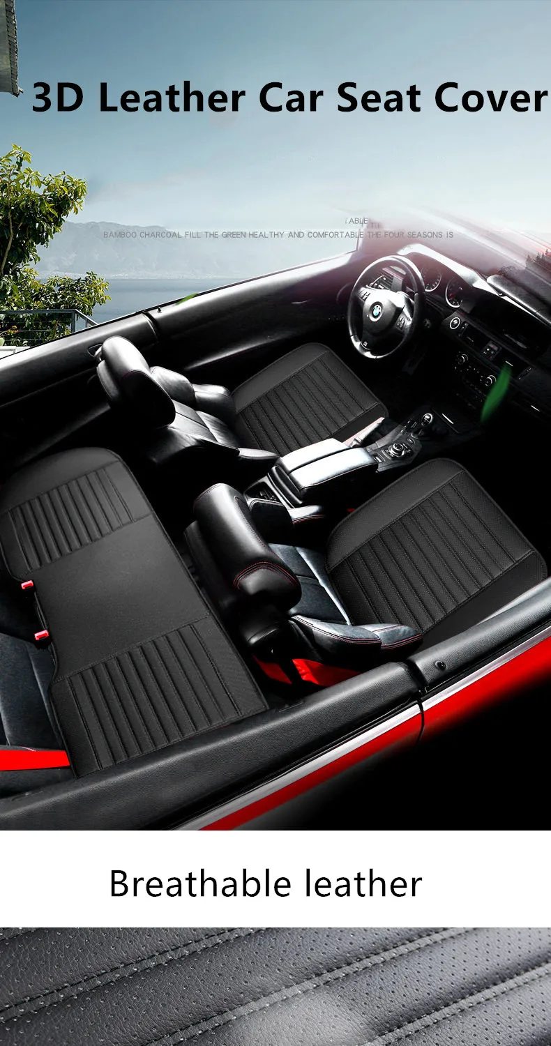 Buybai Coussin De Siège De Voiture Confortable En Cuir, Coussin