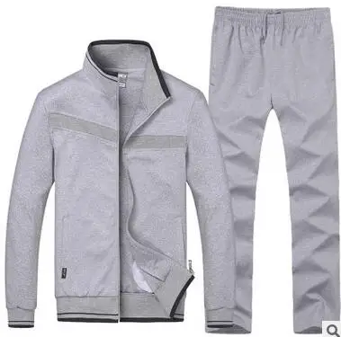 AZ-S011 gray Aismz Высокое качество Мужские комплекты куртка на молнии+ брюки спортивная одежда Новые повседневные спортивные костюмы мужские s спортивные костюмы комплект из двух предметов - Цвет: AZ-S011 gray