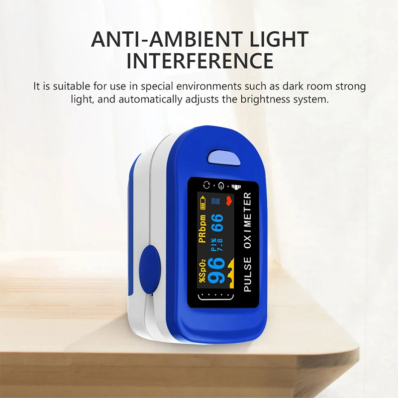 Медицинский бытовой цифровой Пульсоксиметр на кончик пальца измеритель