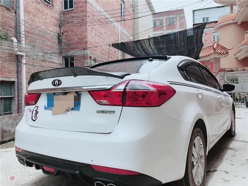 for Kia K3 spoiler high quality carbon fiber / FRP material primer car rear wing spoiler