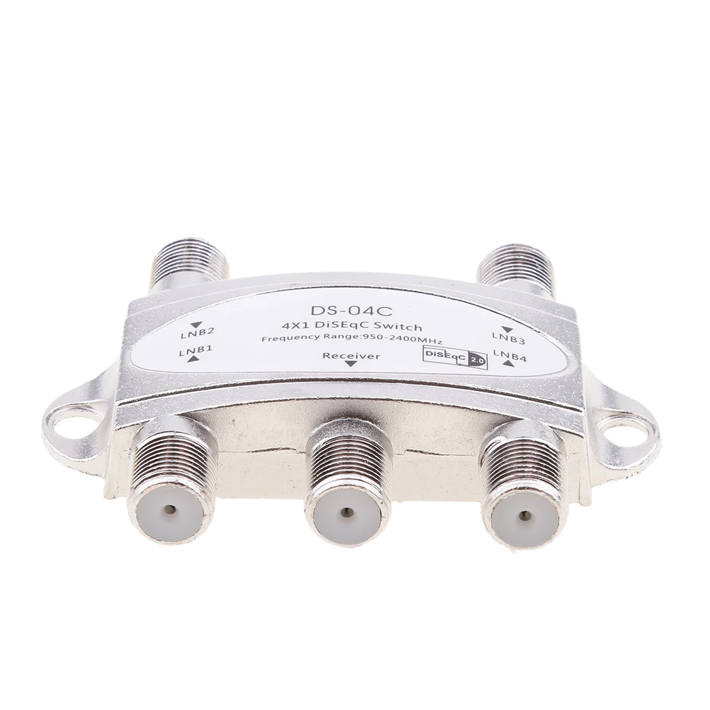 Wideband 4x1 Premium DiSEqC 1.0 2.0 Model Satellite Switch FTA Dish LNBS LNBF Switch DS-04C For Satellite Receiver