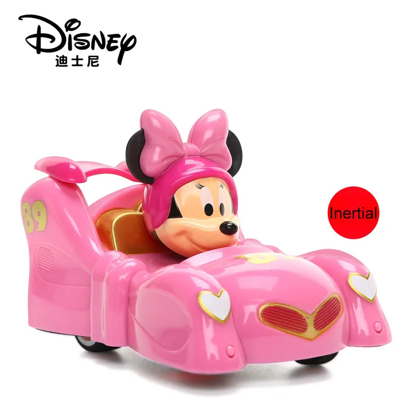 Minnie inertianobox 1 шт., оригинальные автомобили disney Pixar, Микки, Минни Маус, высокое качество, пластиковая игрушечная машинка, детские игрушки, подарок на день рождения, рождественский подарок - Цвет: Minnie inertianobox