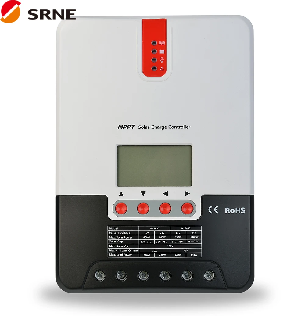 SRNE ML2430 30A 12 V/24 V MPPT контроллер солнечной контроллер зарядки панели