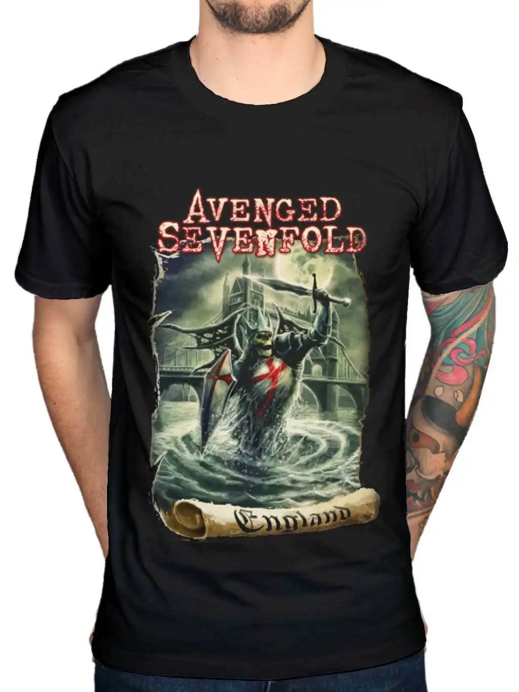 Футболка мужская с принтом Avenged Sevenfold новая прикольная рубашка в английском стиле