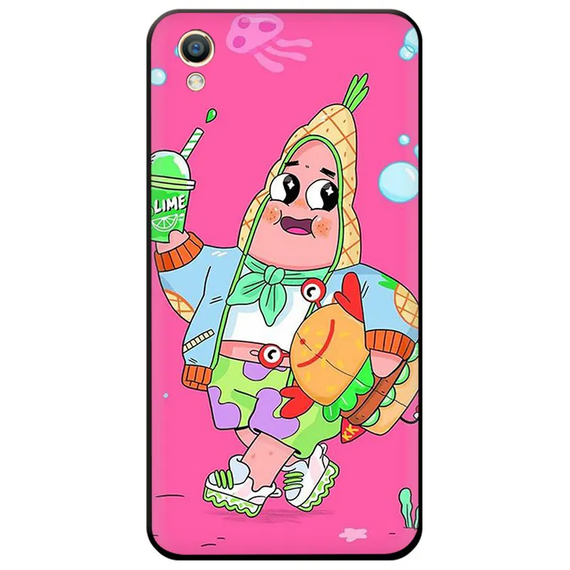 EWAU SpongeBob SquarePants Silicone phone case for OPPO A5 A57 A59 A83 F7 F9 R9s R11s A37 A77 F11 R15 R17 pro