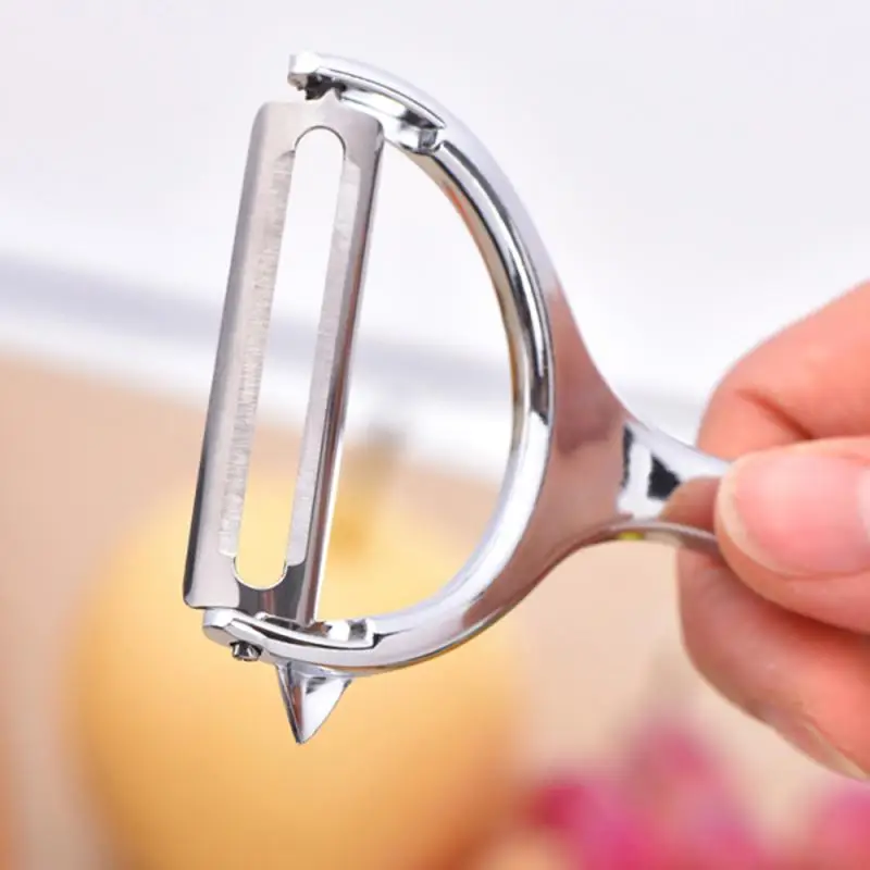 1pc Stainless Steel Vegetable Fruit Peeler Cucumber Carrot Potato Apple Pear Food Peeling Tool Kitchen Gadget Bar Supplies