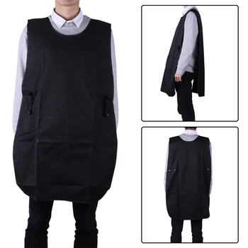 

Solid Salon Hairdressing Apron For Barber Black Styling Cloth Professional Front Back Manicure Hair Cutting Waterproof Cape