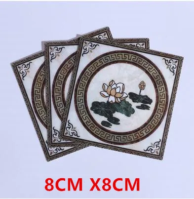 8CM X8CM 20 шт., европейская самоклеящаяся напольная мозаичная плитка, стикер s, водонепроницаемая Керамическая Настенная Наклейка, обои для домашнего декора, строительный инструмент - Цвет: 8CM X8CM