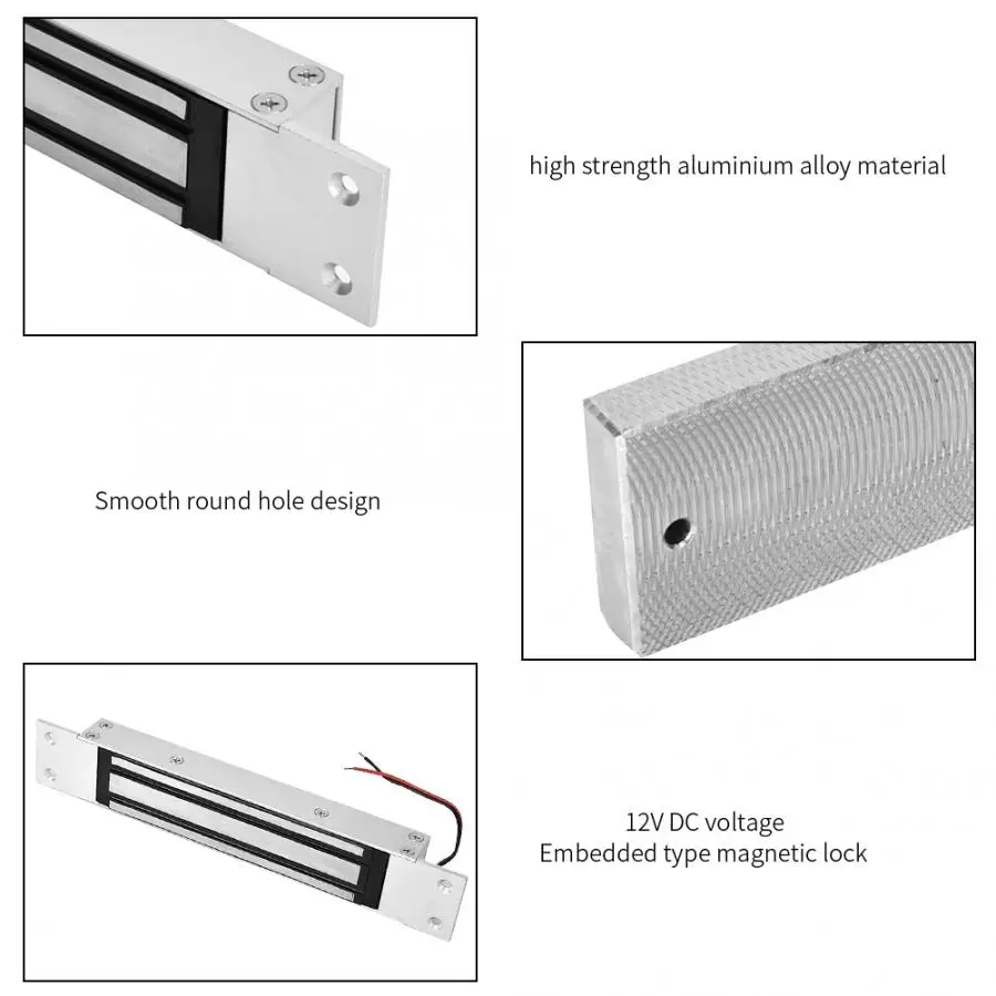 Магнитный замок 12 В постоянного тока электромагнитный замок 280 кг удерживающая сила Встроенный Электрический магнитный замок для деревянной двери/металлической двери