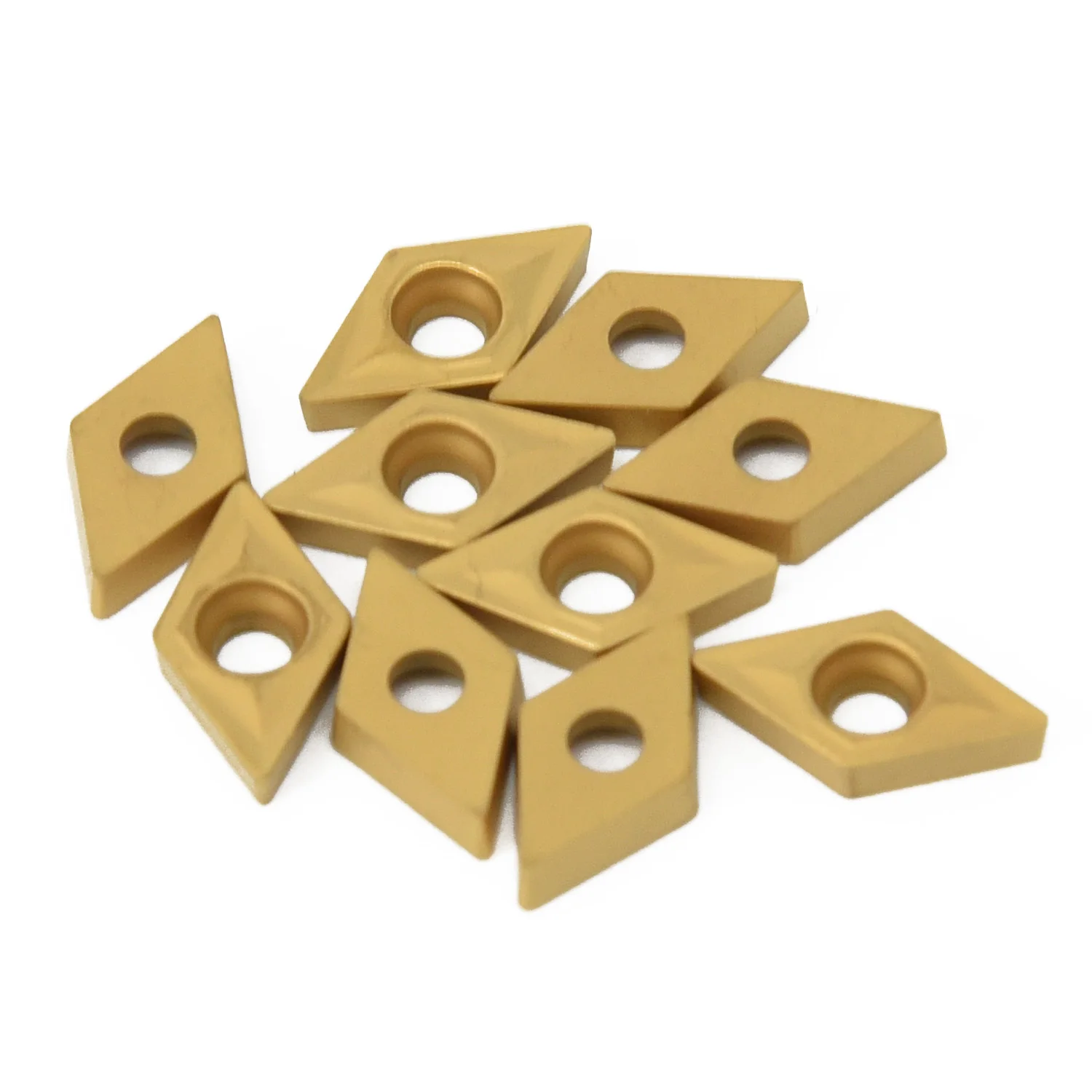 10xDCMT070204 US735 DCMT21.51 твердосплавные вставки для токарного станка резак золото токарный инструмент
