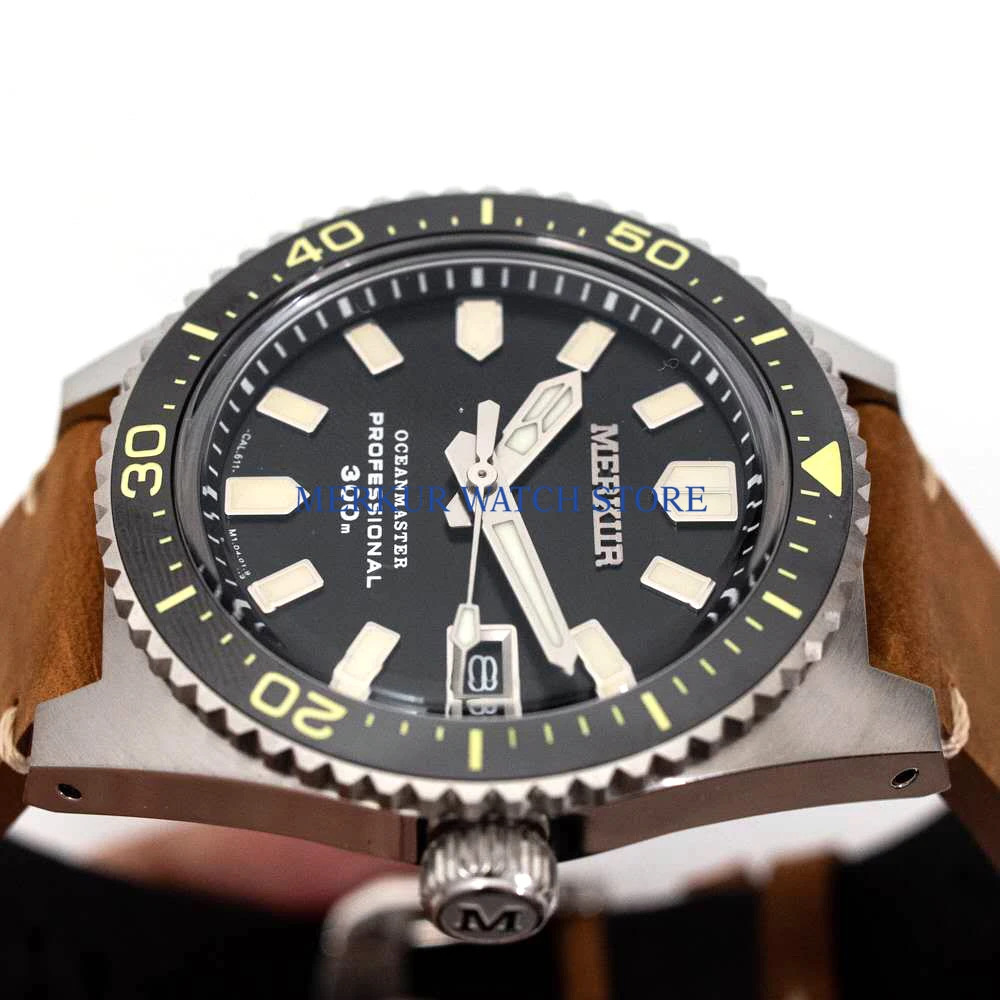 MERKUR винтажные 62MAS Автоматические наручные часы Мужские pro Divers сапфир керамика 300 м черепаха тунец CAN DIVER Военный Спорт