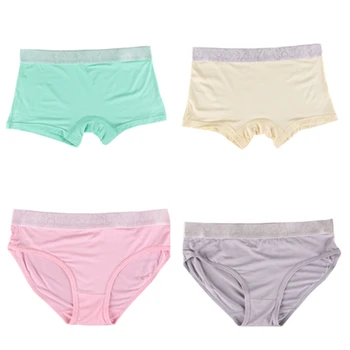 

HaleyChan Modal Colorful Briefs 3 Pack Boxer Briefs for Tomboy Trans Lesbian Transgender Ftm Women Underwear Panties Mid-Rise