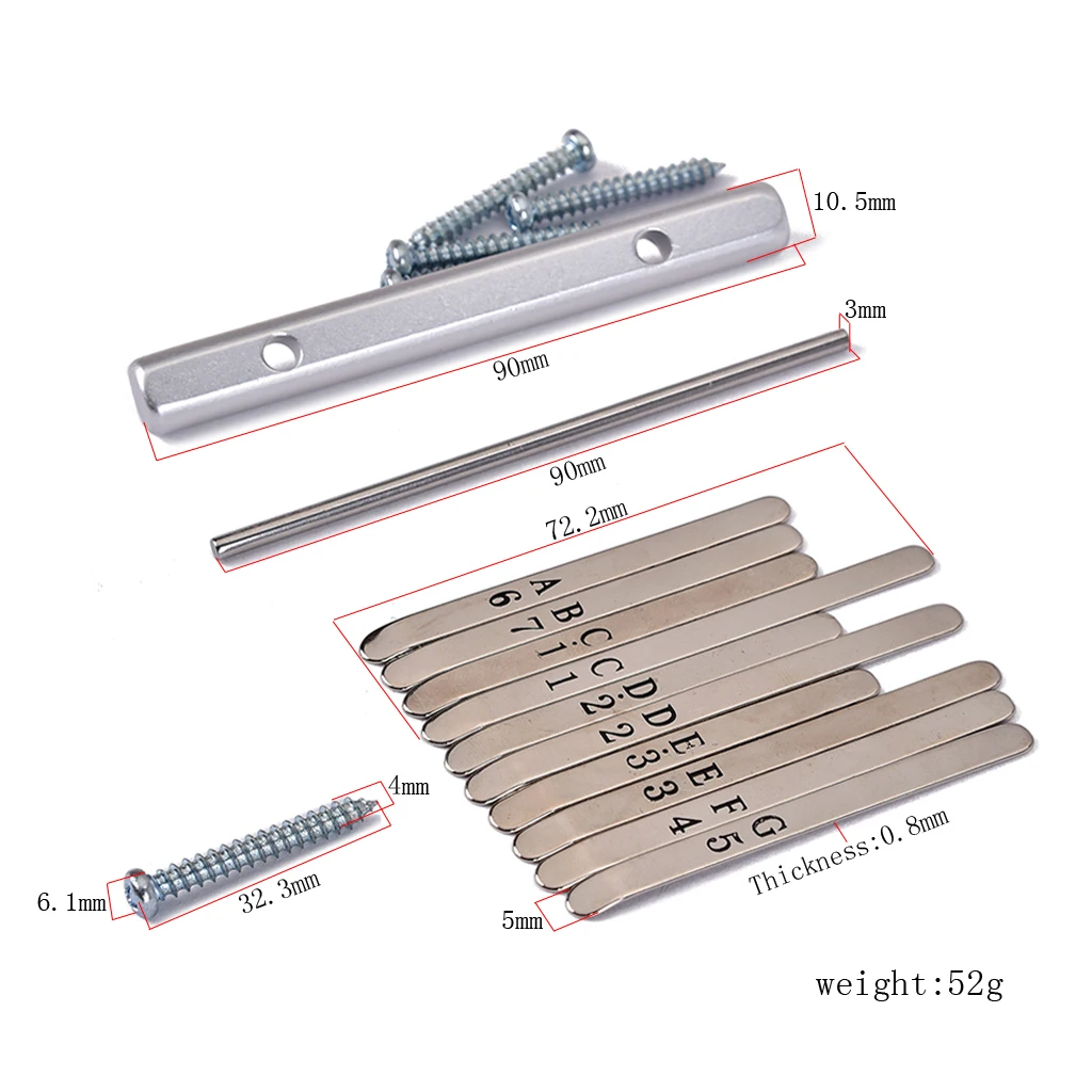 Сталь 10 ключей калимба Африканский Mbira «пианино для больших пальцев» DIY Kit Ударные инструменты аксессуары