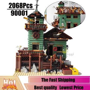 

In Stock 90001 The Old Fishing Store 2068pcs City Creator Street View MOC Model Building Blocks Compatible with 21310 Toys