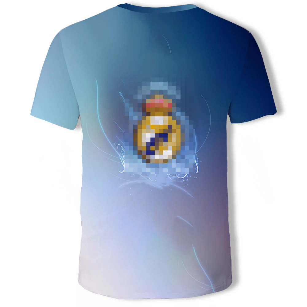 Solid color stitching T-shirt Champions Men Tops T Shirts Casual Fashion 12 Champions Real Madrid goal gol league cup T Shirt