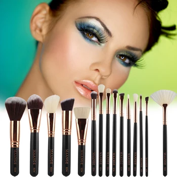 

15Pcs Pro Eye Face Makeup Brushes Set Cosmetic Foundation Powder Blusher Concealer Highlighting Lip Eye Shadow Brushes Tool Kit