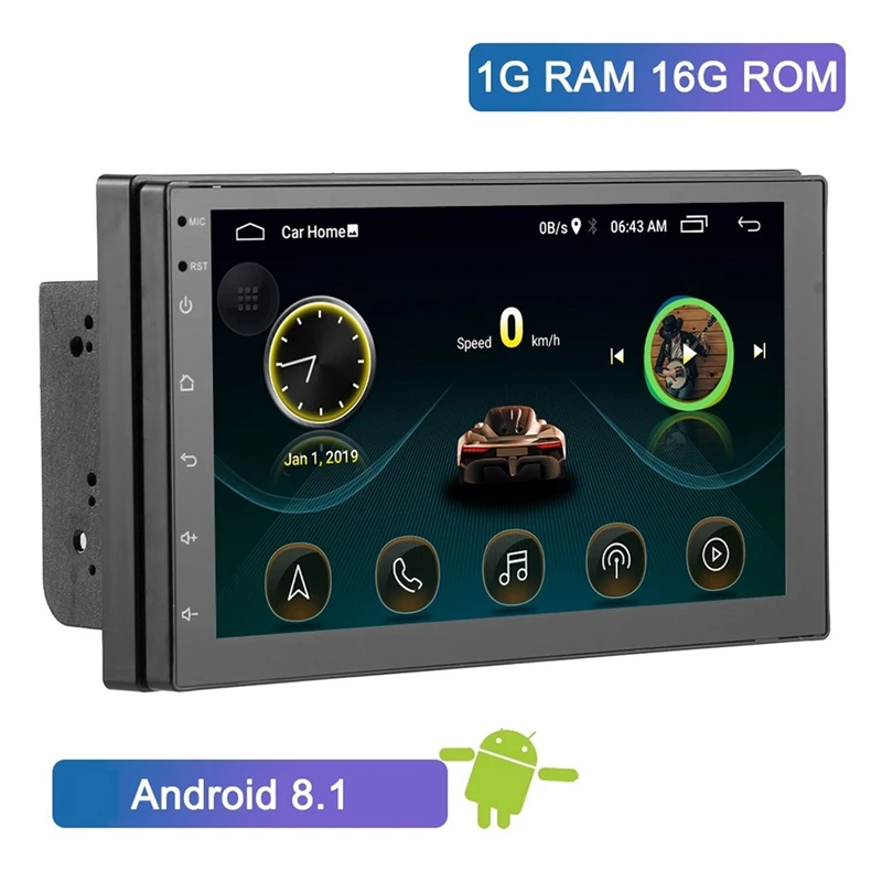  Doppel Din Android 8.1 Universal Auto Multimedia MP5 Player GPS Navigation 7 Zoll HD Touchscreen 2 