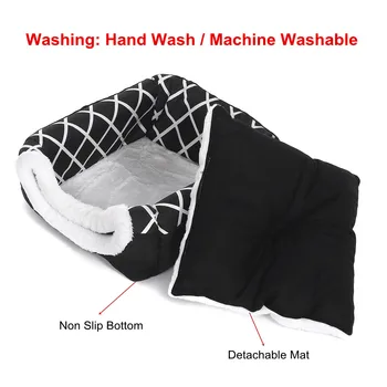 

Hot Soft Fleece Pet House Dog Bed Multi-function Folding Detachable Winter Warmth Cat Kennels for Dogs Cats Small Animals Produc