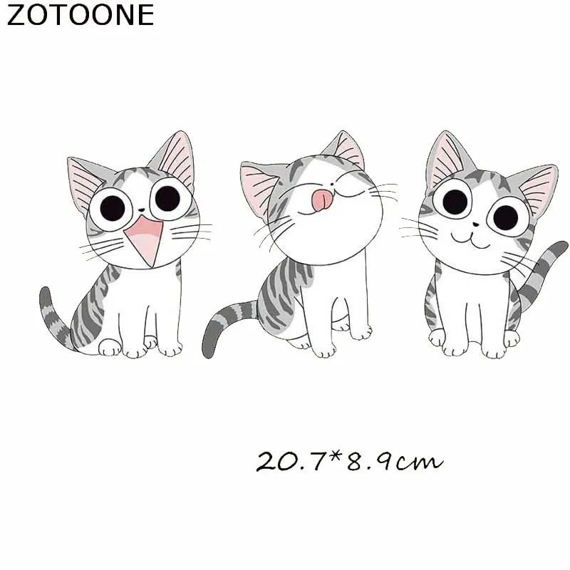 ZOTOONE мультфильм животных набор патчей железа на передачи Единорог панда кошка нашивки с совой для детской одежды Аппликации, наклейки на одежду - Цвет: ZT0366