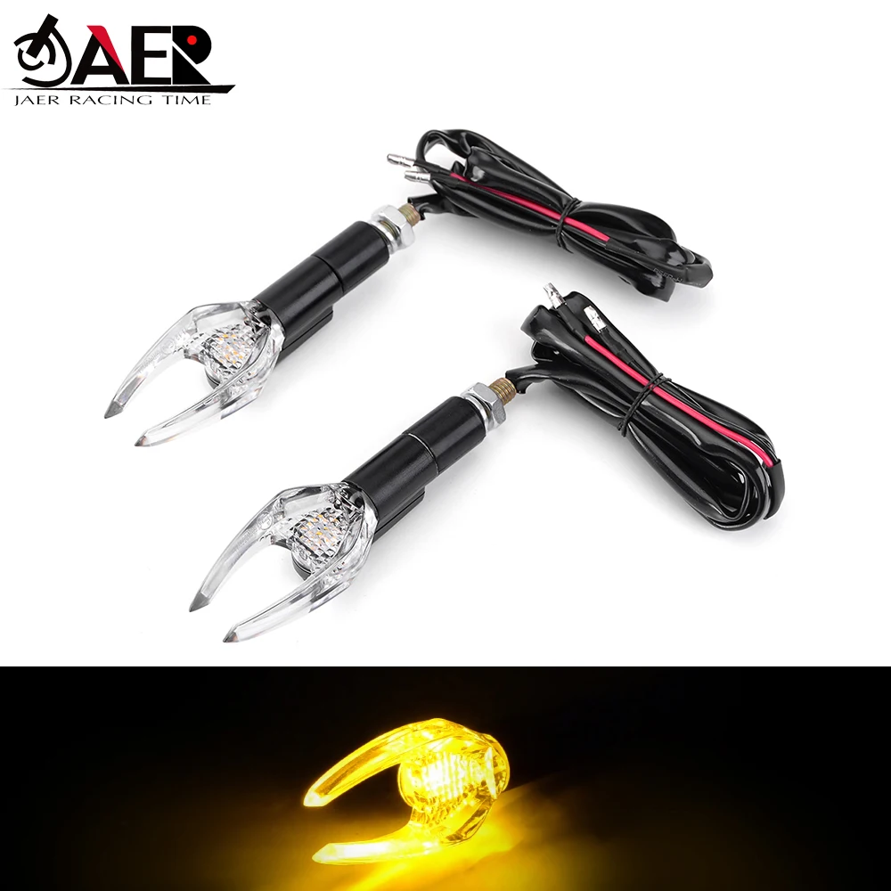 

JAER Emark Amazing LED Motorcycle Turn Signal Lights Amber Bendable Flashing Motorbike Indicator Blinker Moto Signal Lamp