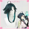 Genshin Impact Xiao Wig Cosplay Dark Green Synthetic Short Straight Heat Resistant Hair Adult Women Halloween Free Wig Cap ► Photo 1/6