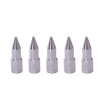 

5 x 9mm Female Thread Diameter 9mm Conic Grease Gun Nozzle Coupling Silver Color