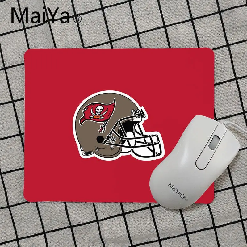 No Lock Edge18x22cm Maiya Tampa Bay Buccaneers Футбол уникальная настольная панель коврик для игровой мыши Гладкий блокнот для письма настольных компьютеров мат игровой коврик для мыши - Цвет: No Lock Edge18x22cm
