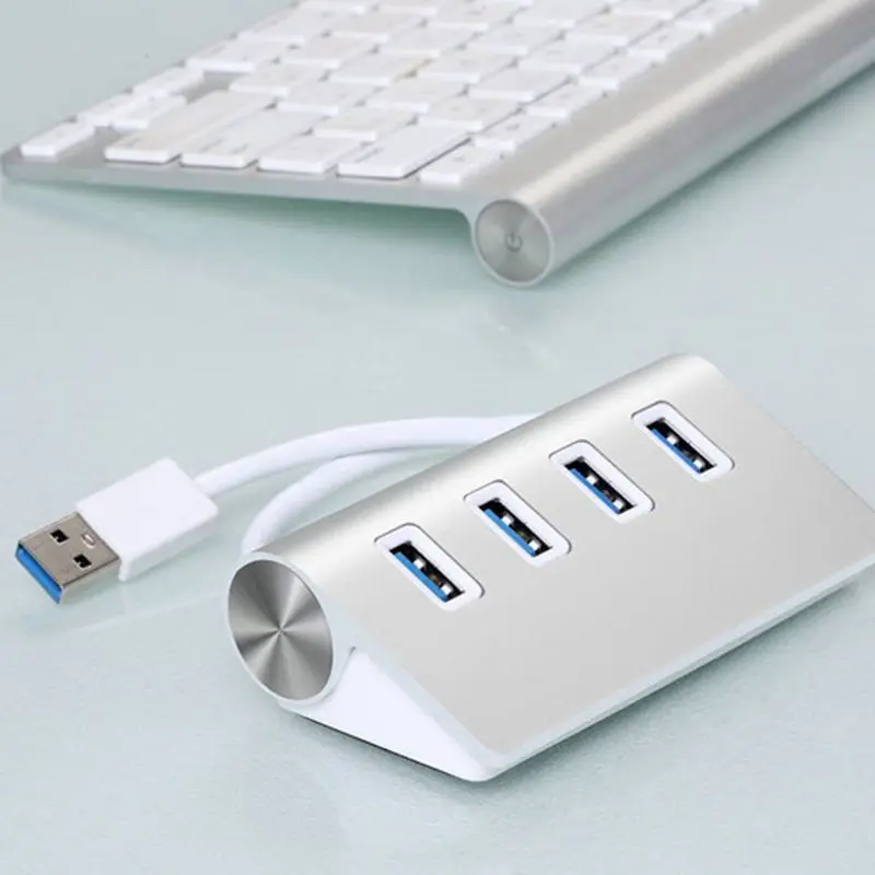 Универсальный алюминиевый 4 порта USB 3,0 концентратор Высокоскоростной адаптер кабель для ПК ноутбук