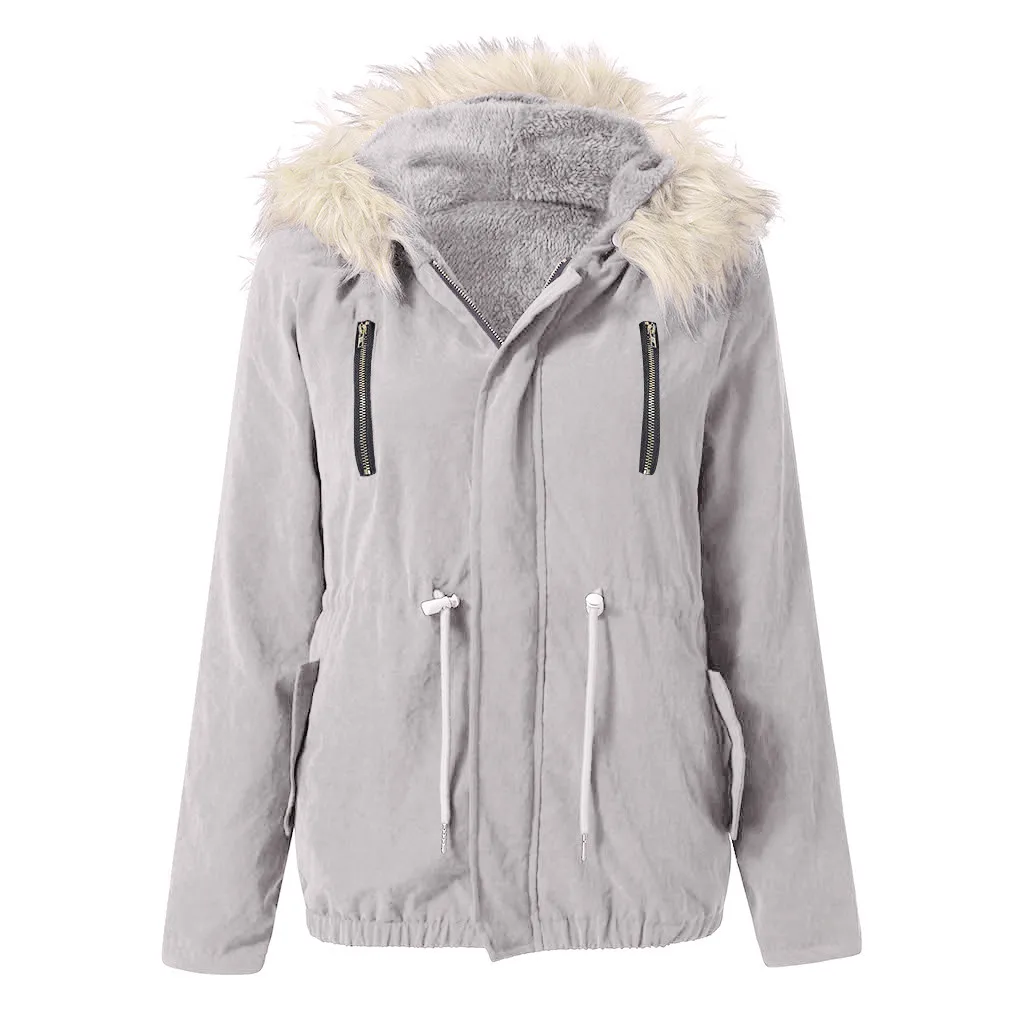 Женская модная зимняя теплая военная куртка с капюшоном, повседневное пальто из искусственного меха, верхняя одежда# T2G