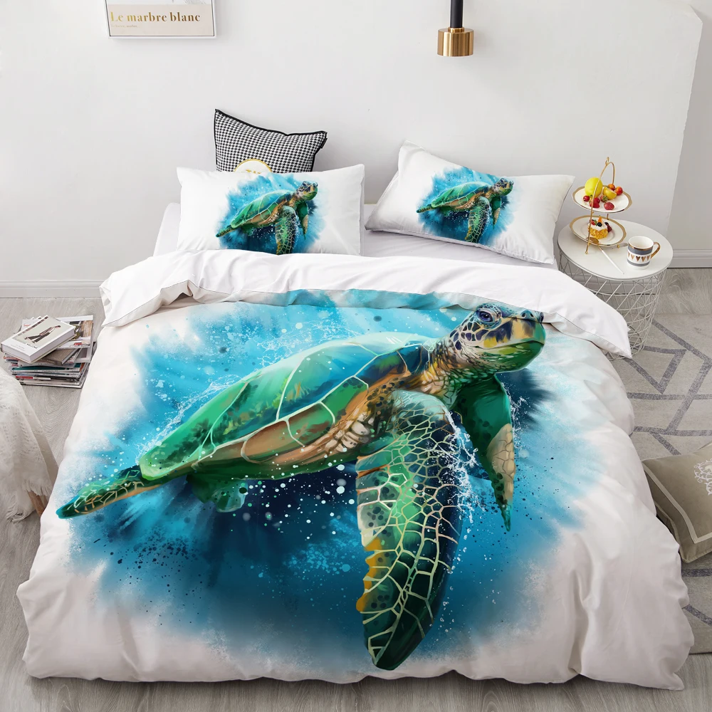 

3D luxury Bedding Set Custom/King/Europe/USA,Duvet Cover Set,Quilt/Blanket Cover Set,Bed set Animal sea turtle,drop ship