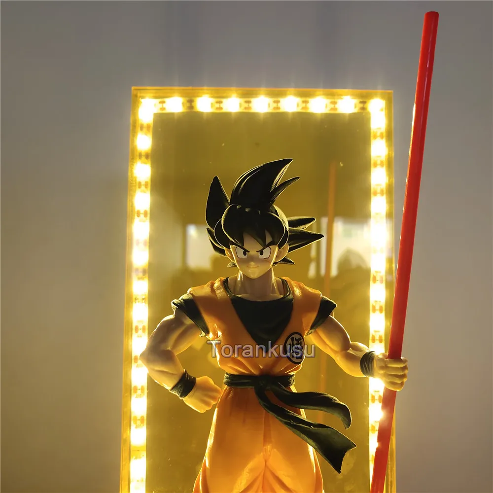 Аниме Драконий жемчуг Z Сон Гоку фигурки ультра инстинкт Гоку Супер Saiyan светильник Led DIY Набор Figma модель Драконий жемчуг игрушки куклы