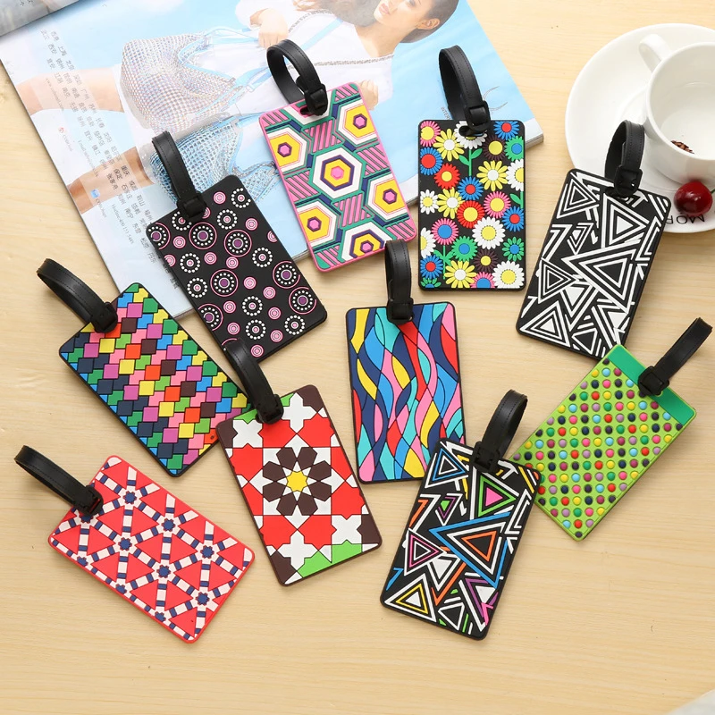 

Creative Flower Triangle Silica Gel Luggage Tag Suitcase ID Address Holder Baggage Boarding Tag Portable Labe Travel Accessories